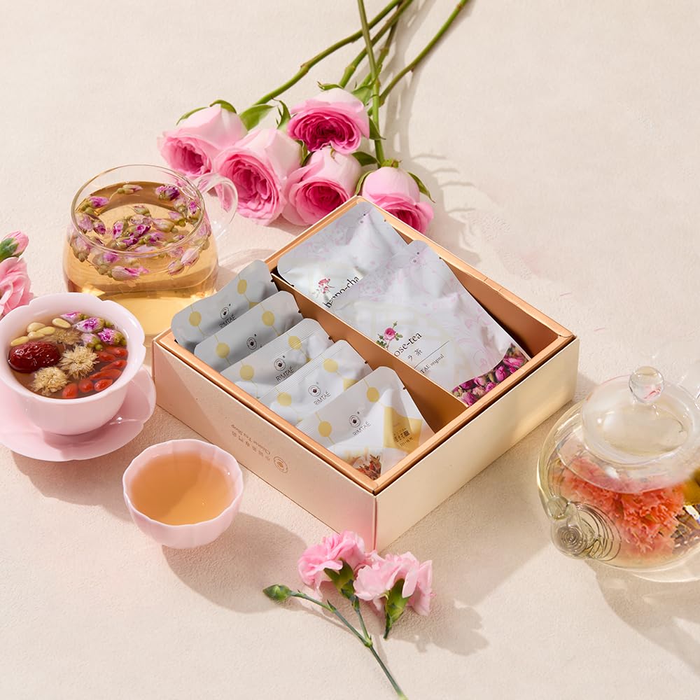 Amazon | RIMTAE 工芸茶 花咲くお茶 花茶5種 八宝茶 バラ茶 花花セット