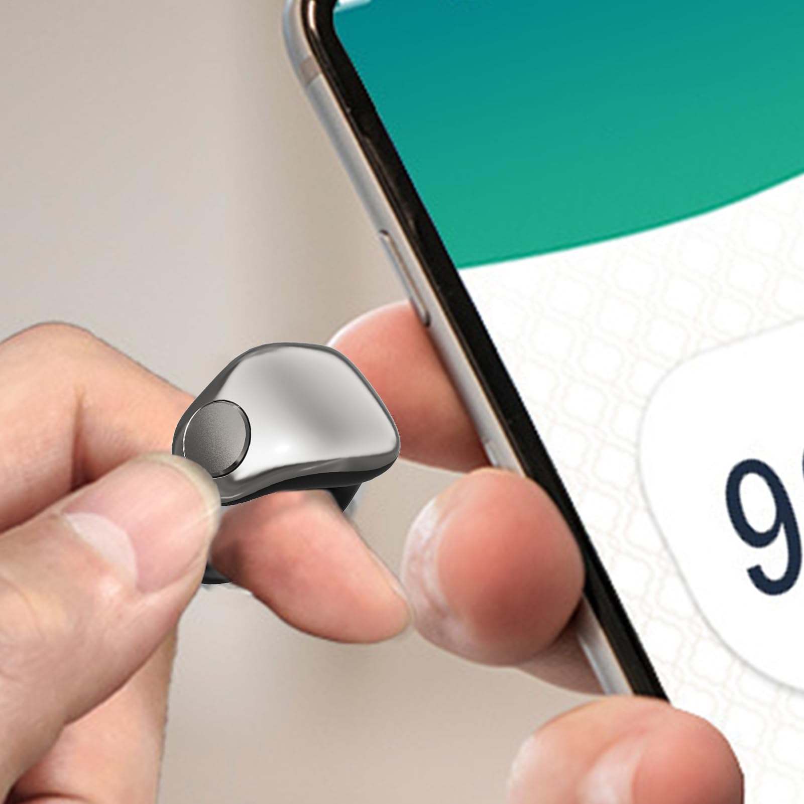Generico Anillos Smart Men - Anillo de Oración Inalámbrico Digital, Banda Recargable a, Dispositivo de Impermeable, Accesorio de Estilo Moderno | contrapeso Portátil Mujeres con Condado