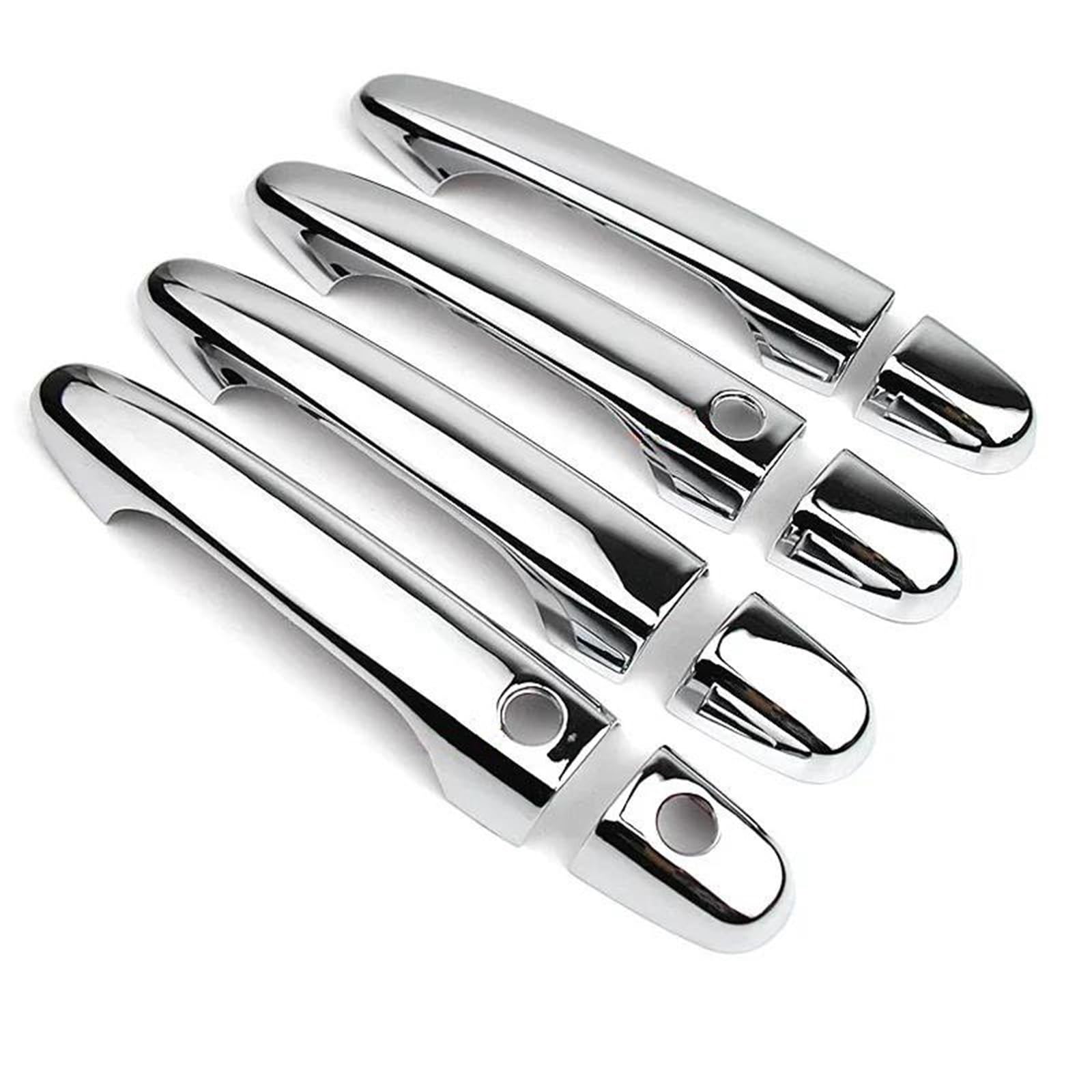 YOUZKA Handle Protective Gloss Black Chrome Car Door Handle Covers Decor Trim Styling Accessories for CR-V for Civic 2012 2013 2014 2015 2016(Silver 2 Buttons)