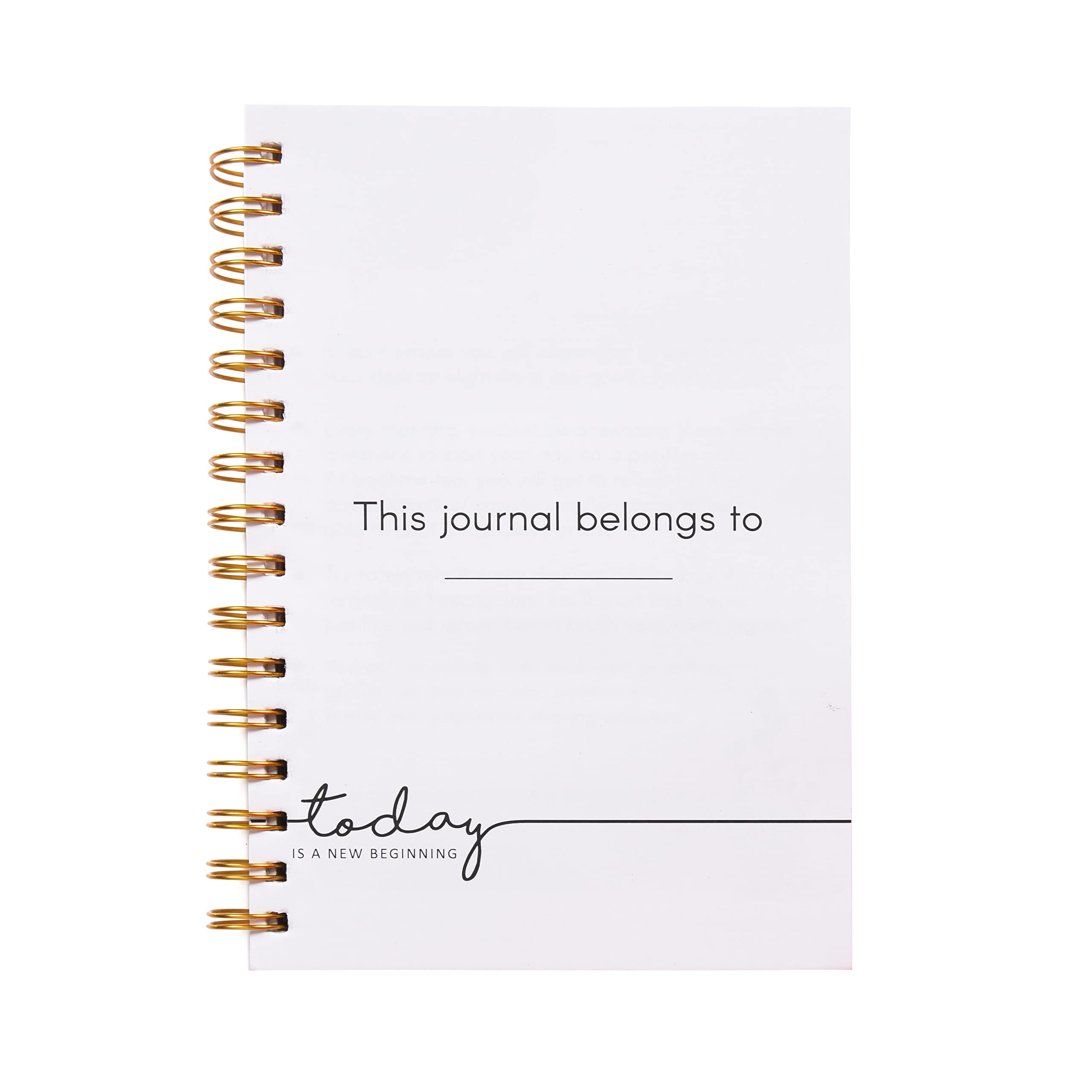 Papboo Diario de agradecimiento de cinco minutos para 6 meses, diario de afirmación, planificador, felicidad, positividad, cuidado personal, tamaño A5, espiral de tapa dura de papel de 100 g/m²,