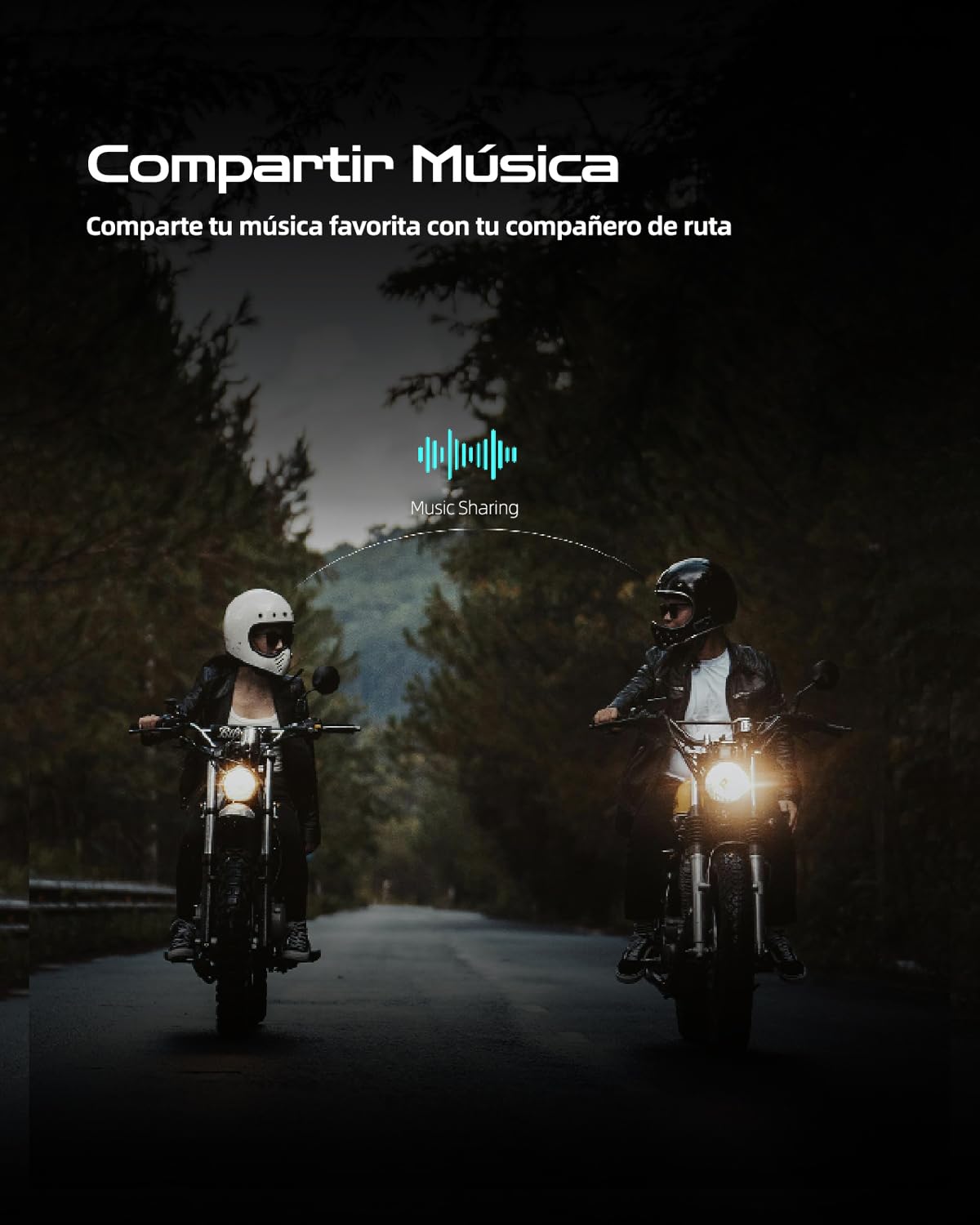 BLAISE GT Intercomunicador Casco Moto, 2 Vías Intercomunicador Moto 1000m