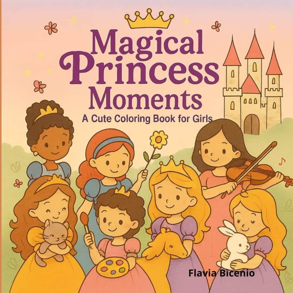 Magical Princess Moments: A Cute Coloring Book for Girls
