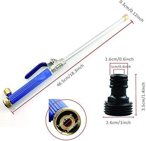 Miniatura 7 de Aditamento para lavar con chorro de agua a alta presión Pistola de agua portátil de alta presión Rociador extensible con 2 boquillas para manguera