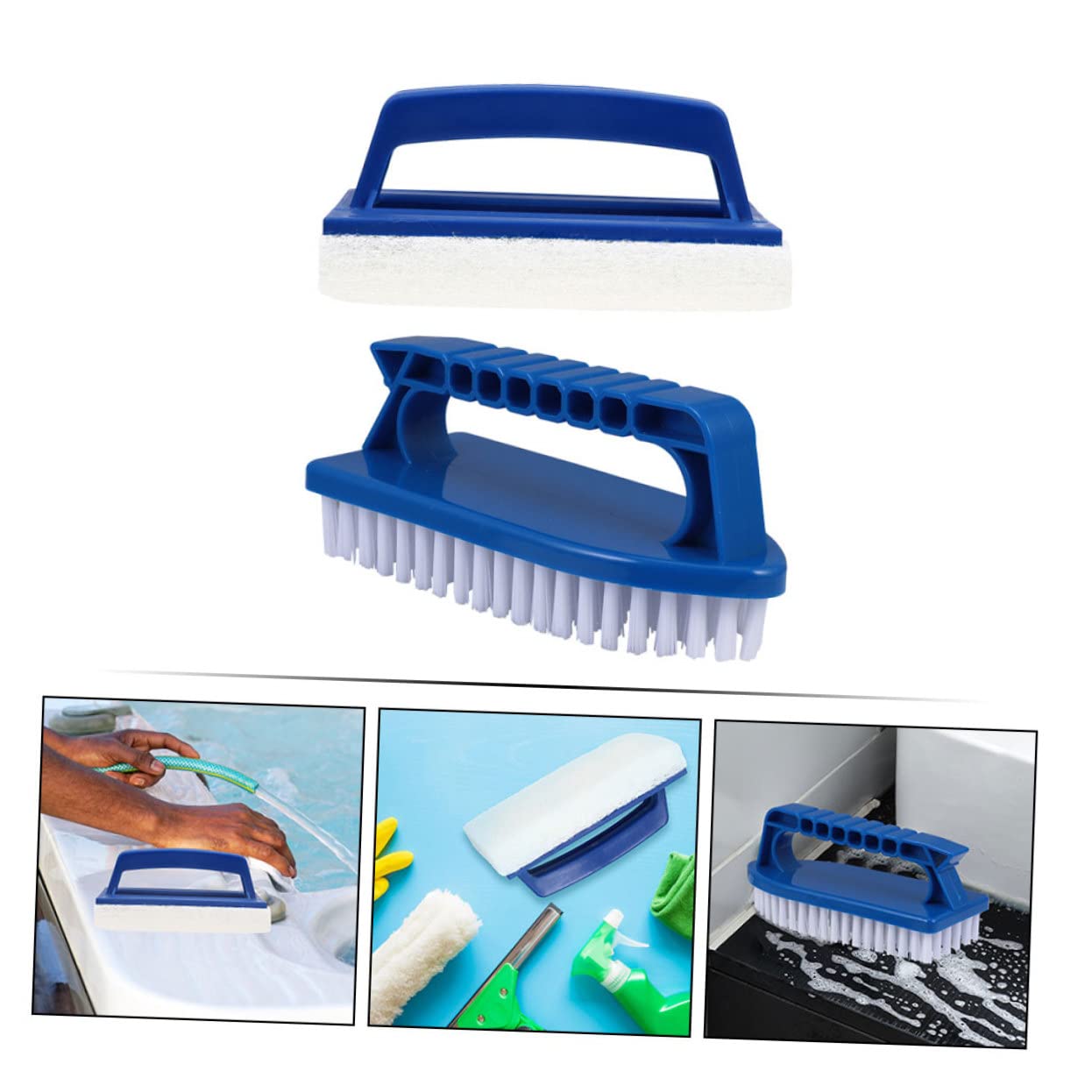 Milisten 2 Juegos De Cepillos De Limpieza para Piscina Resistentes Y Fáciles De Limpiar con Cerdas Densas para Quitar 2 Unidades.