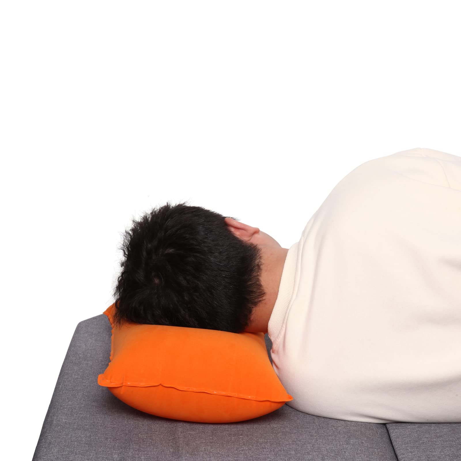 Set 2 Cuscini Gonfiabili Da Viaggio SUTAFOR - Per Cervicale, Campeggio, Spiaggia Grigio 42x29cm - Foto 8