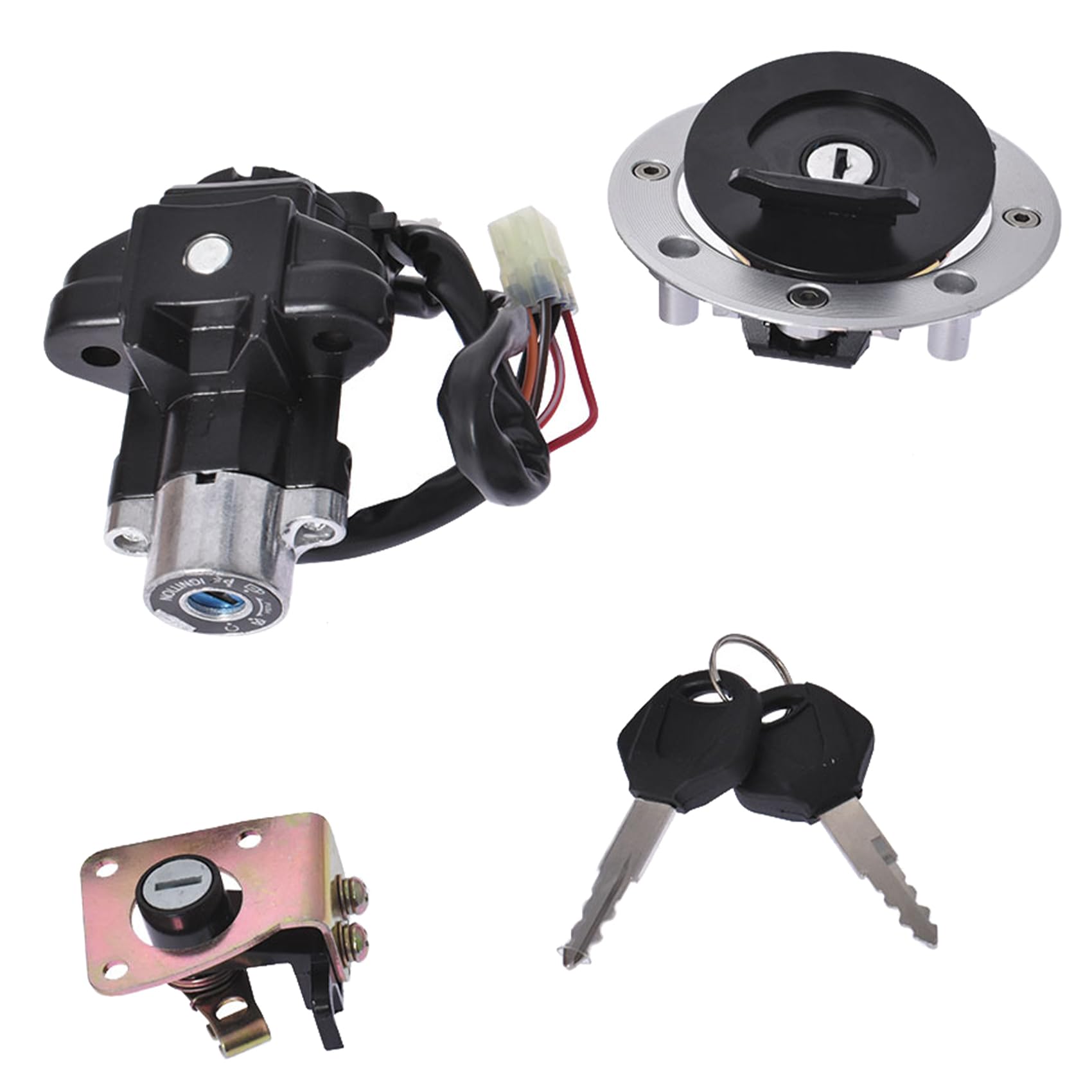 Photo 1 of labwork Ignition Switch Fuel Cap Seat Lock Keys for Suzuki GSX600/GSX750