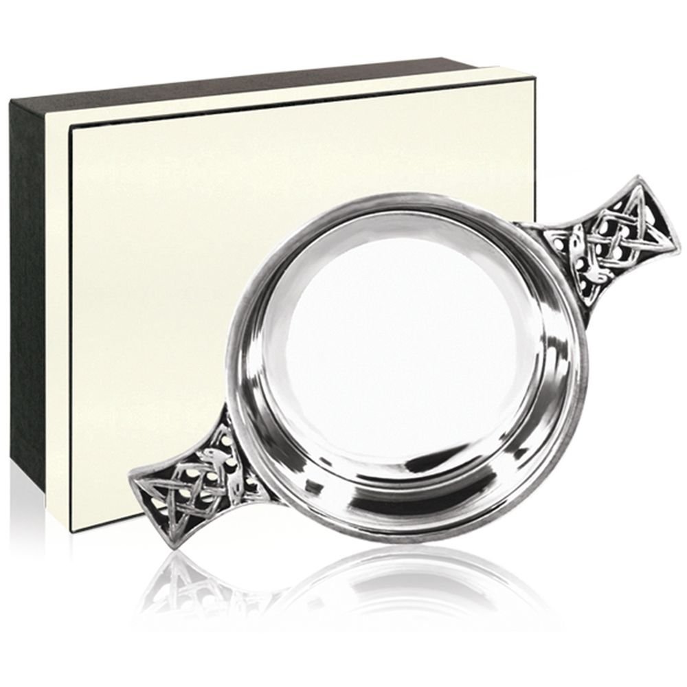 English Pewter Company Sheffield, England Women's Silver English Pewter Company 3" Celtic Pewter Quaich Whisky Tasting Bowl Loving Cup [Pq516]