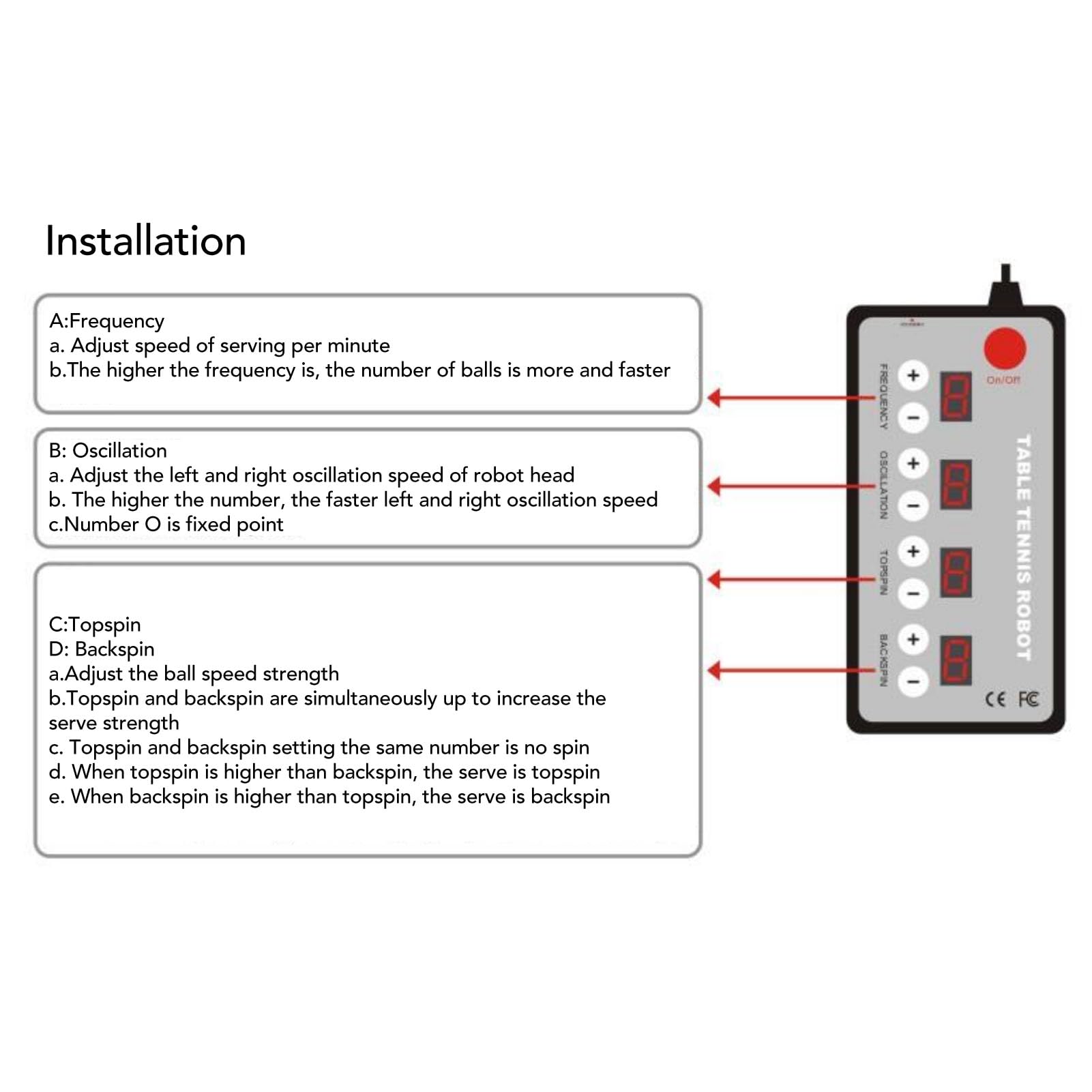 Table Tennis Robot, 40-70/min Table Tennis Ball Automatic for Practice (US Plug)