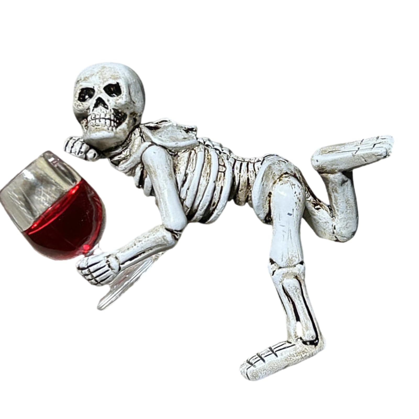 Hogtnd A Miniature Skull Figurine, Plant Decoration For Pots, Skeleton Garden Decoration, Skeleton Statue, Planter, Huggers For Yard Decoration, Skull Statue, Garden