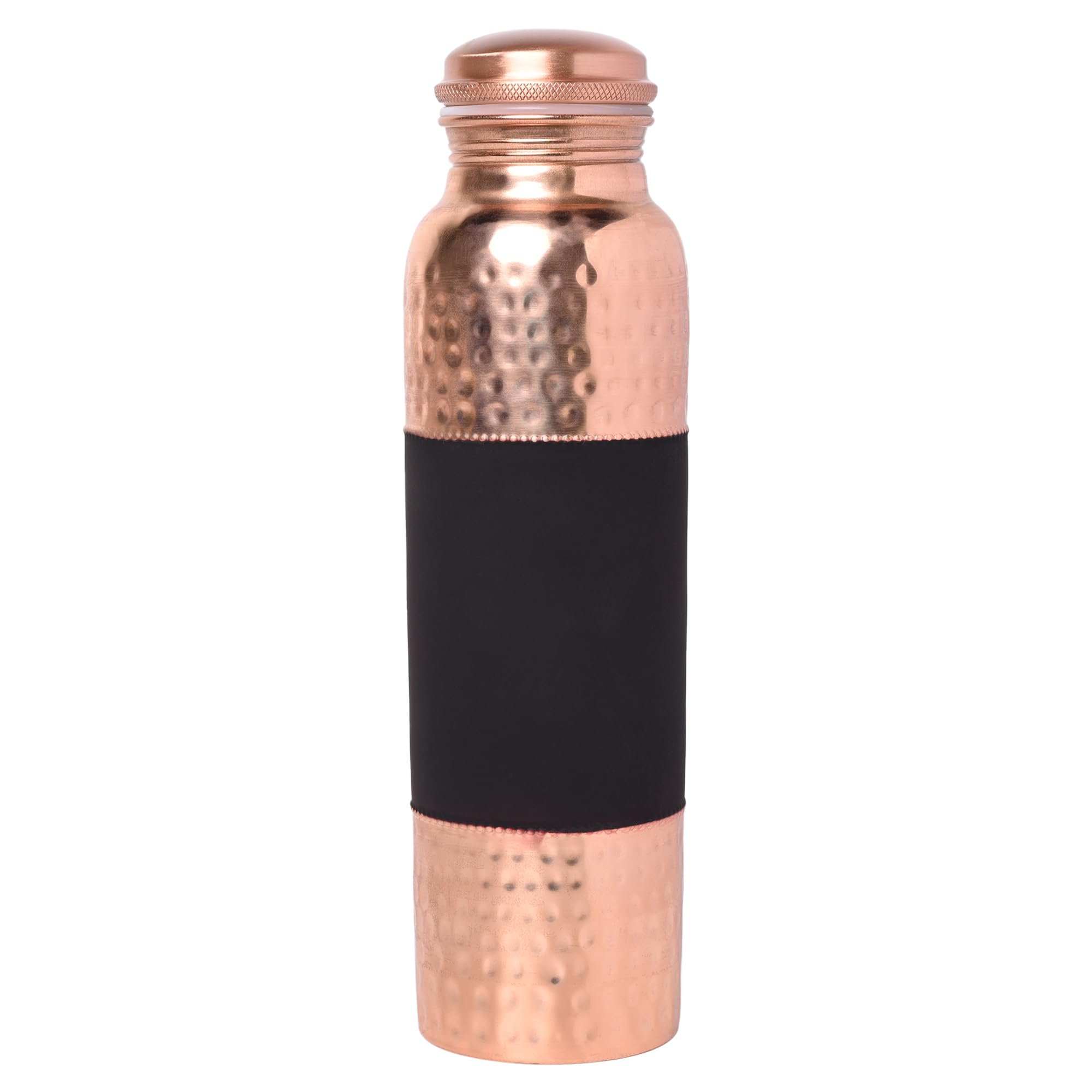 Wasserflasche aus reinem Kupfer für ayurvedische gesundheitliche Vorteile, 1000 ml (Farbmuster)