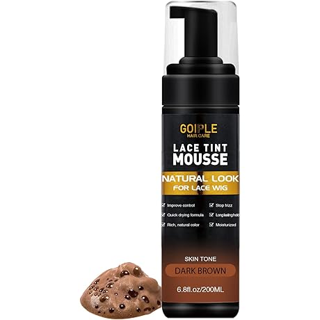 Goiple Lace Tent Spray for Wigs: Enhance Wig Lace with Natural Dark Brown Hue