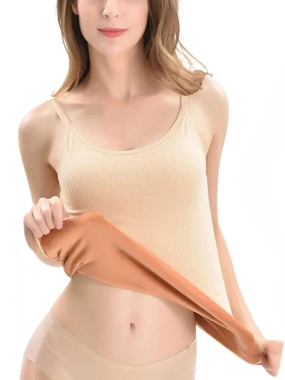 Women's Thermal Plus Velvet Camisole Top, Thickened Underwear, Winter Sleeveless Base Layer, Winter Camisole.