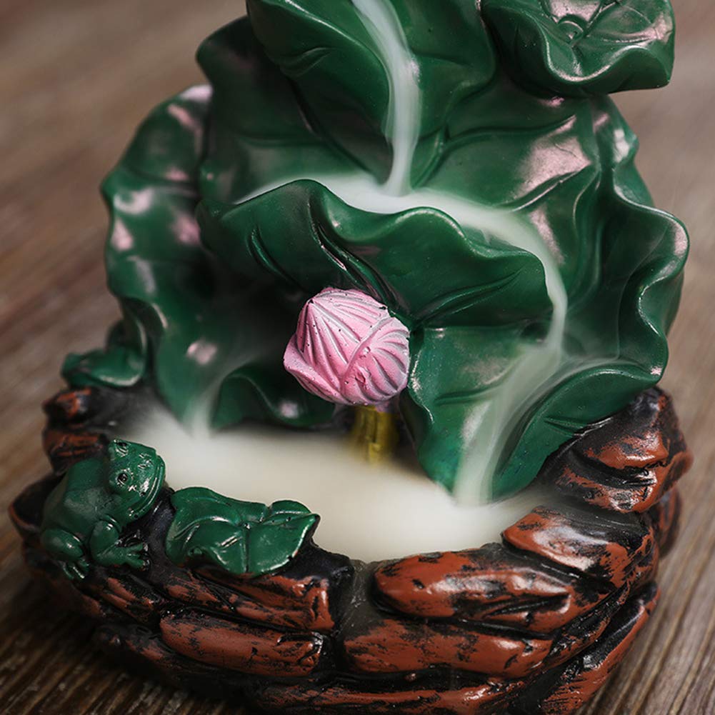 Bruciatore Incenso A Cascata FECAMOS – Forma Di Teiera In Porcellana, Per Coni A Riflusso, Relax E Meditazione - 5
