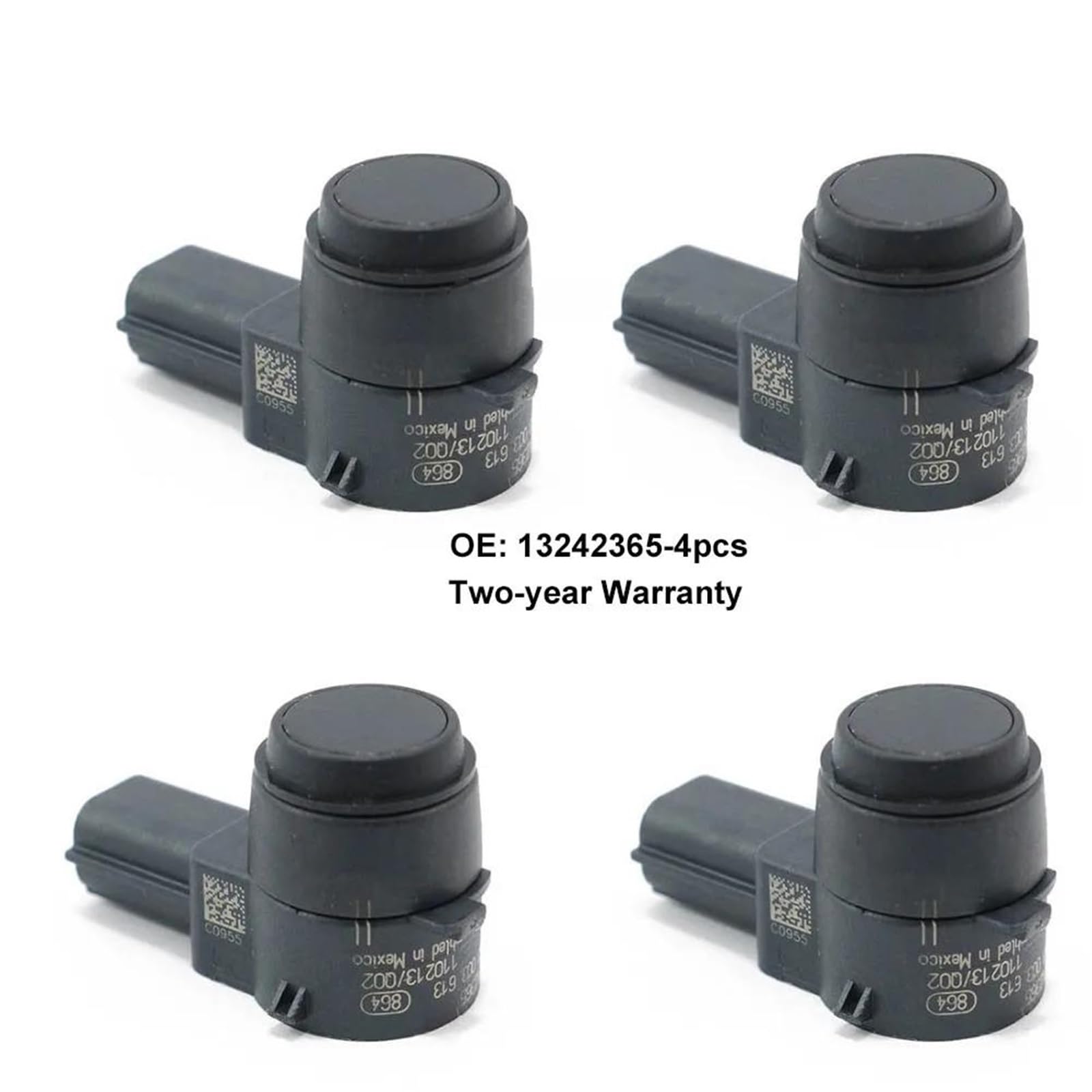 Cables de extensión para sensores (4 Unidades) 13242365 Sensor de estacionamiento para Opel Meriva 2010-2015 Detector de Radar 13368131 93191445 0263003613