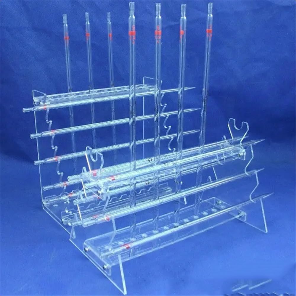 Cristalería de Laboratorio Soporte for pipetas de vidrio Gradilla for pipetas graduadas Soporte for pipetas Gradilla trapezoidal frontal