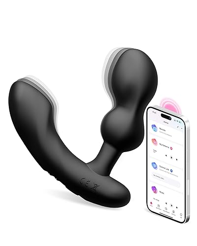 LOVENSE Edge 2 Prostate Massager Adjustable Vibrating Butt Plug, APP Remote Control Male Vibrator Anal Dildo Adult Sex Toys & Games for Beginner Advanced Player, Powerful Vibration, Waterproof