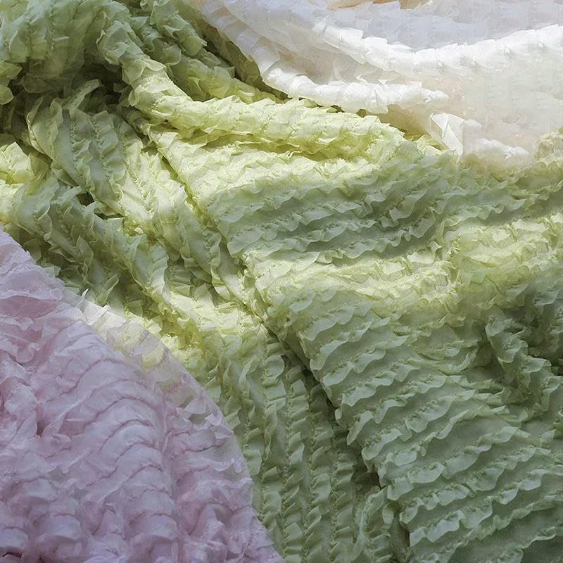 150 cm breit 200 cm lang Krepp-Chiffon-Stoff Spitze Bestickt halbdurchsichtiger Chiffon-Stoff Meterware Chiffon-Stoff für Stoff DIY-Schal