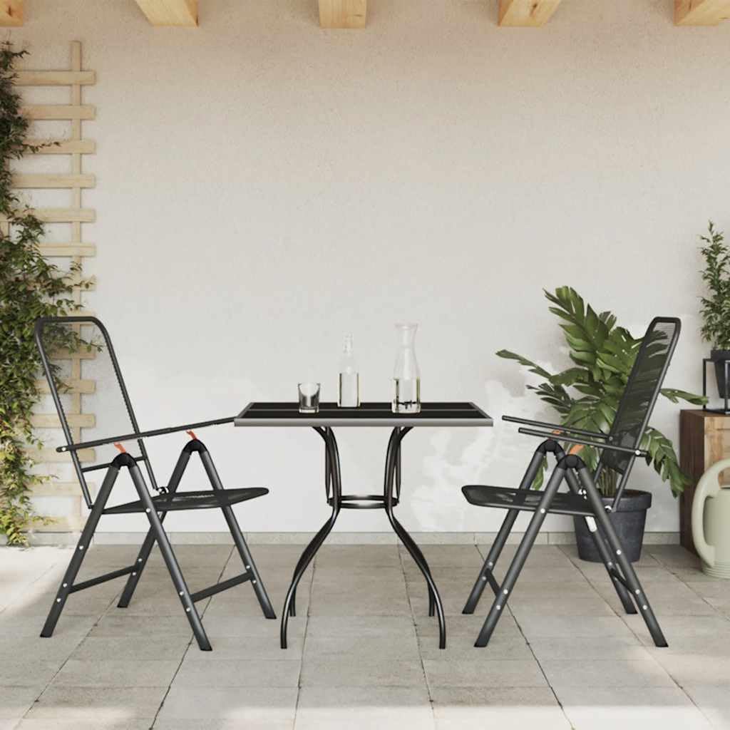 Set da pranzo da giardino, 3 pezzi, con tavolo e sedie