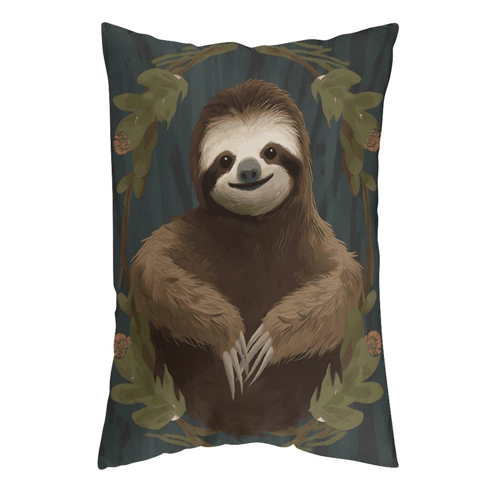 LDGSUPH Sloth Pillow Cases Soft Pillowcase with Invisible Zipper Wrinkle Resistant Pillow Covers Breathable Removable Pillow Protector for Bed Sofa Car 20"x30"