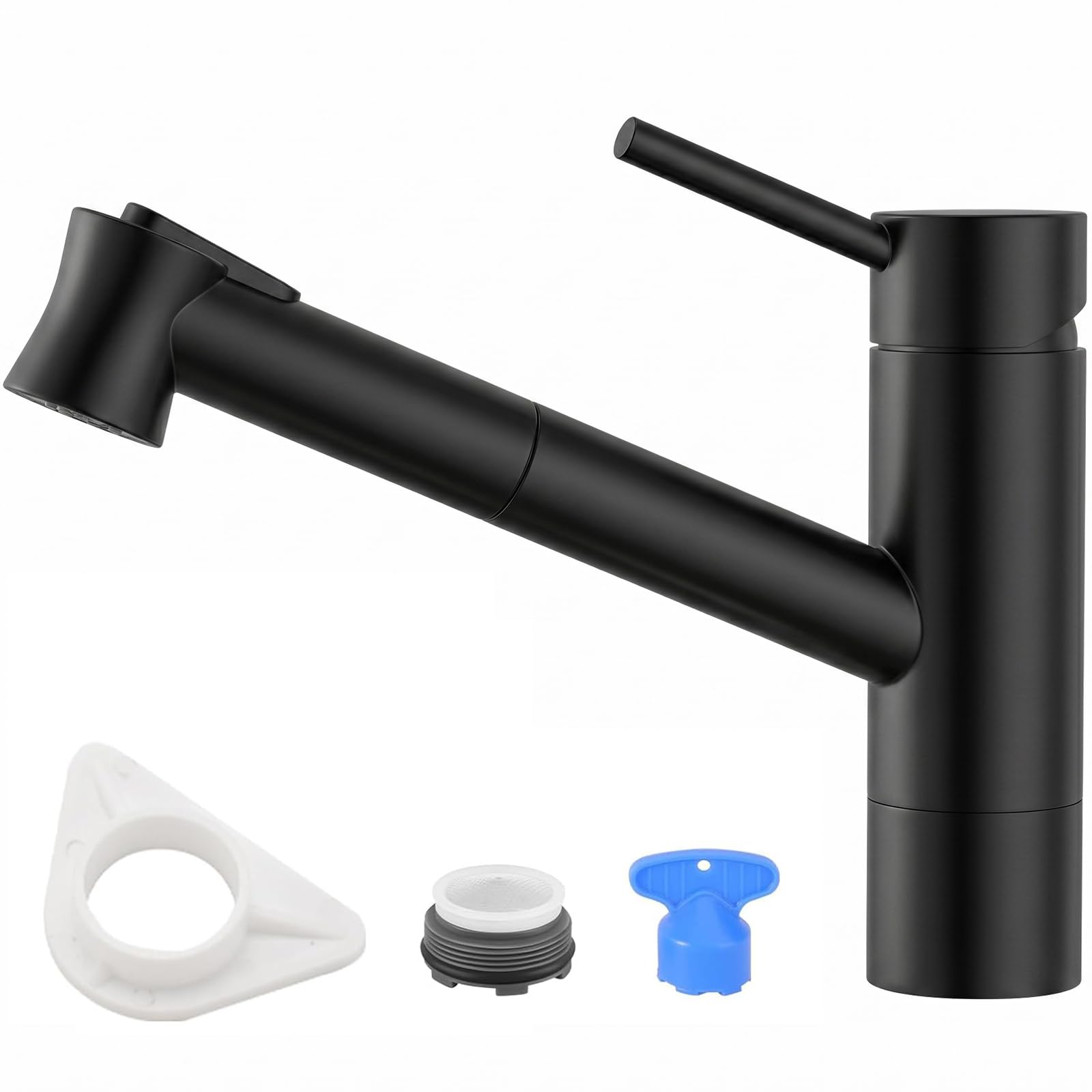 Rubinetto da cucina girevole a 360° - Rubinetto da cucina allungabile con bocca alta curva, 2 tipi di getto - Miscelatore ad alta pressione con attacco magnetico - Miscelatore in zinco…