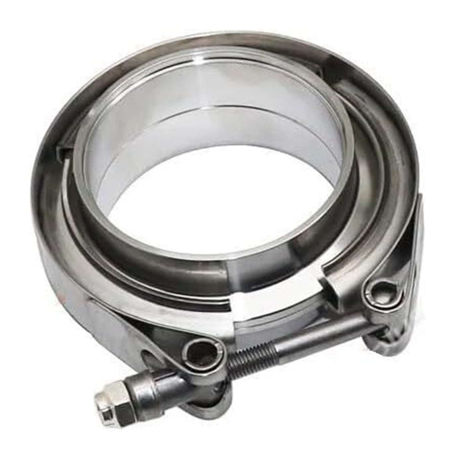 Ridramento Men's One Color Hose Pipe Clamps, Stainless Steel Turbo Vband Clamp Exhaust Pipe Fe Flange Kit Universal 1.5-6 Inch
