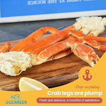 OCEANZEN Large Snow Crab Legs, Fully Cooked, 4 lbs