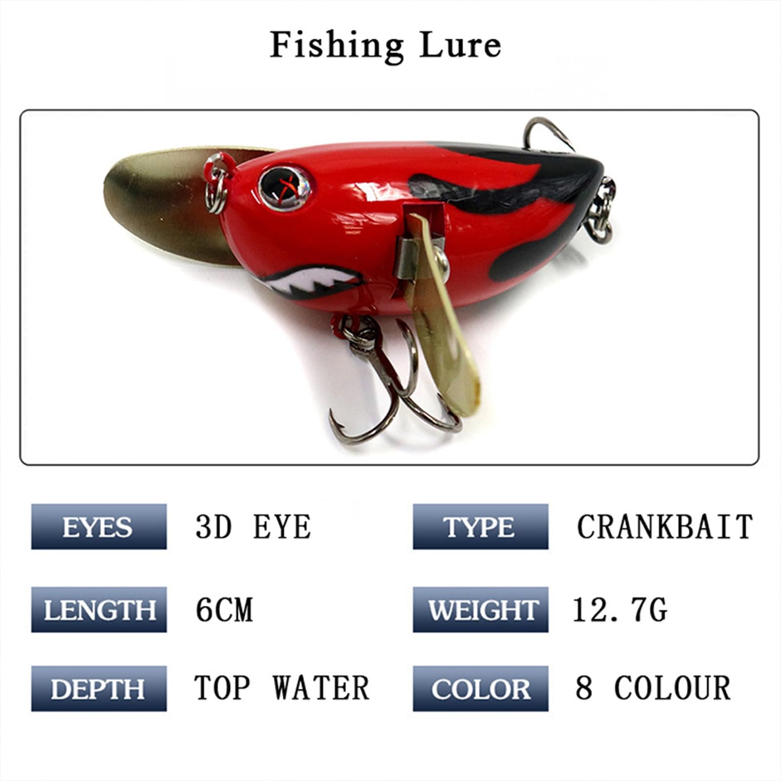 Topwater Fishing Lure Crank Baits Floating Tractor Bee Lure Set Fishing Bait kit for Bass Freshwater Saltwater