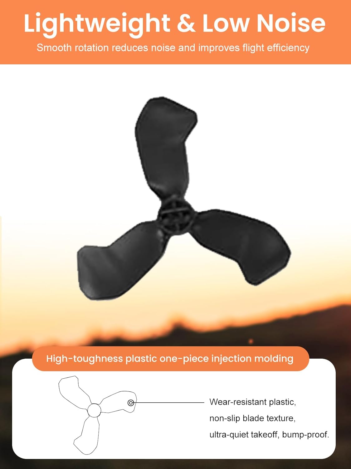 12Pcs Propellers for DJI Neo 2 – PC Replacement Propeller Blades, Lightweight Quiet Low-Noise Design, Durable Flexible Drone Spare Parts,Black