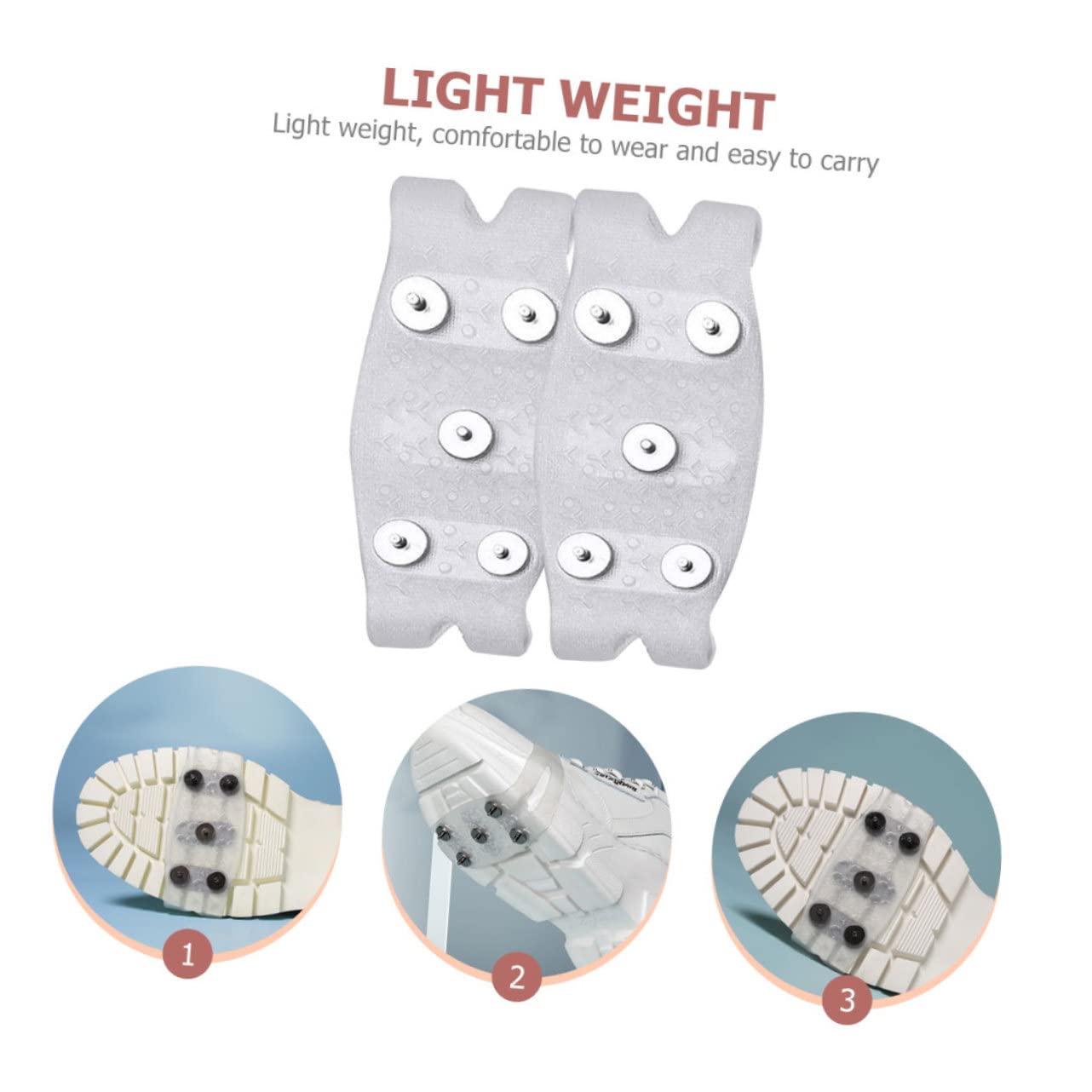 CONGARTENO 2pcs - Shoe Crampon Spikes Lightweight Compact Design for Ice and Snow Traction for Hiking Walking and Activities Fits