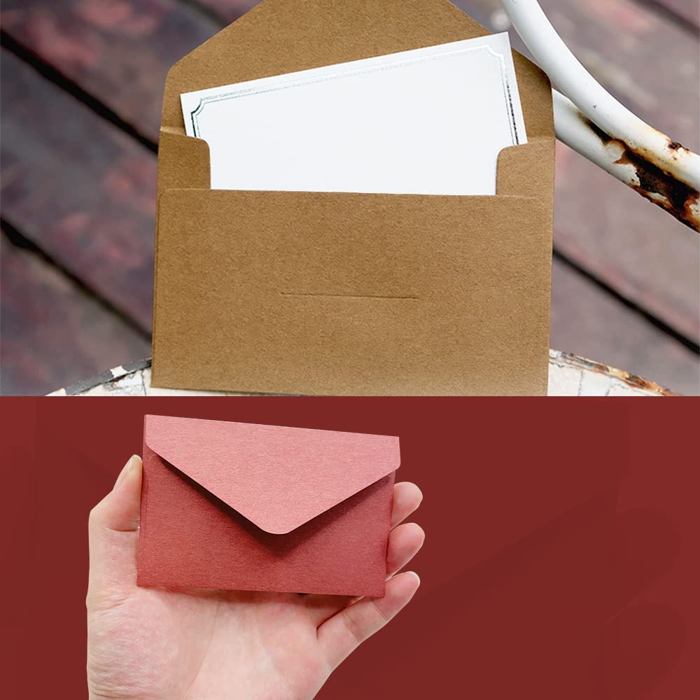 UMCHU Small Envelope, Mini Kraft Paper Envelopes, Classic Envelopes, for Greeting Cards Invitations (Grass Green, 10.5 x 7 cm) - Image 4