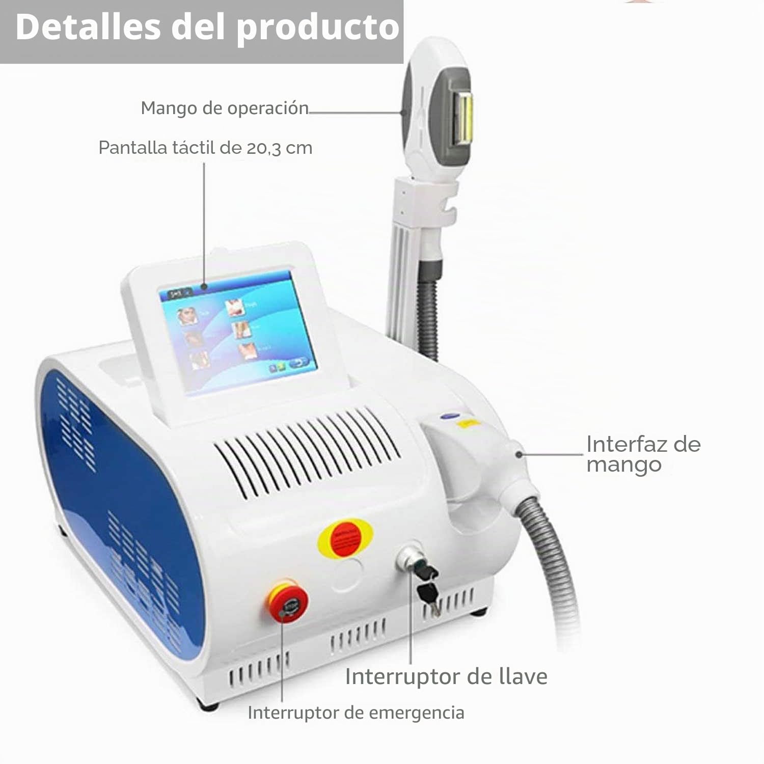 Depiladora de luz pulsada IPL E-Light SHR con 2 Modos de Flash, Profesional para la depilación láser de Cuerpo y Cara - Salón en casa