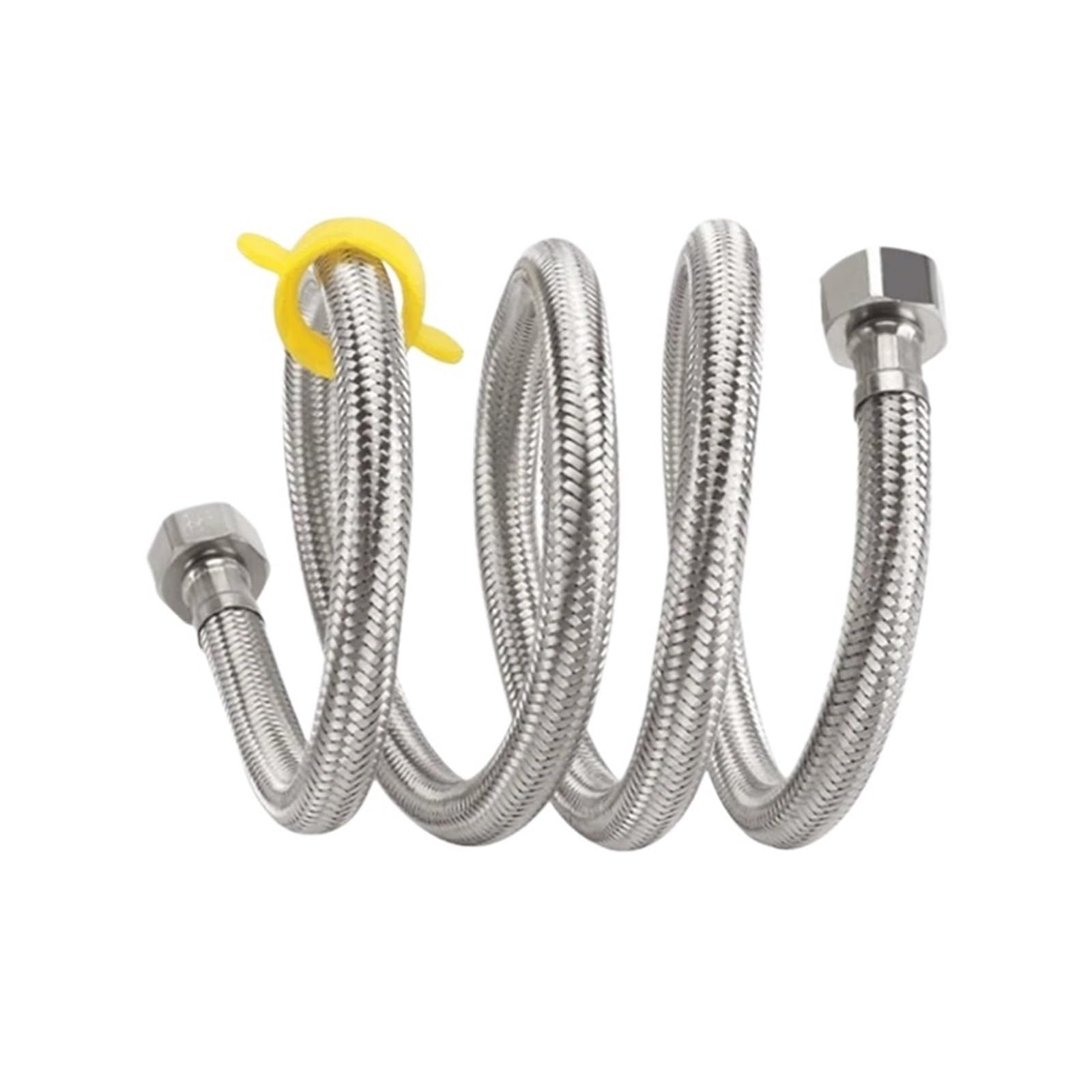 1 PC 1/2, 3/4 pollici Tubo intrecciato in acciaio inossidabile 304 Tubo ad acqua calda fredda Connessione rubinetto igienico Tubo Giardino Connessione acqua(1I2 Inch - 5m)