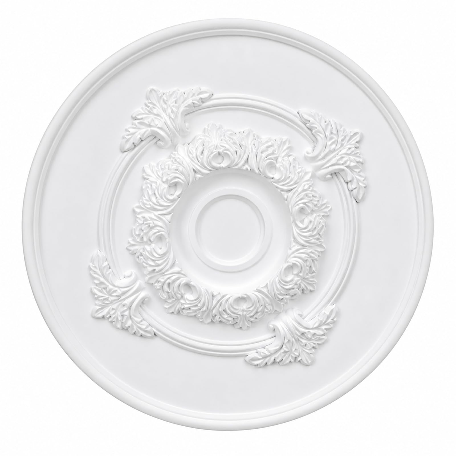 Rosone Decorativo per Lampadario,Piastra Rotonda per Ventilatore A Soffitt, | Leggero,Stile Europeo,robusto,Rosoni in Polistirolo Decorativi,Per Casa Soggiorno Ristorante Hotel Ufficio