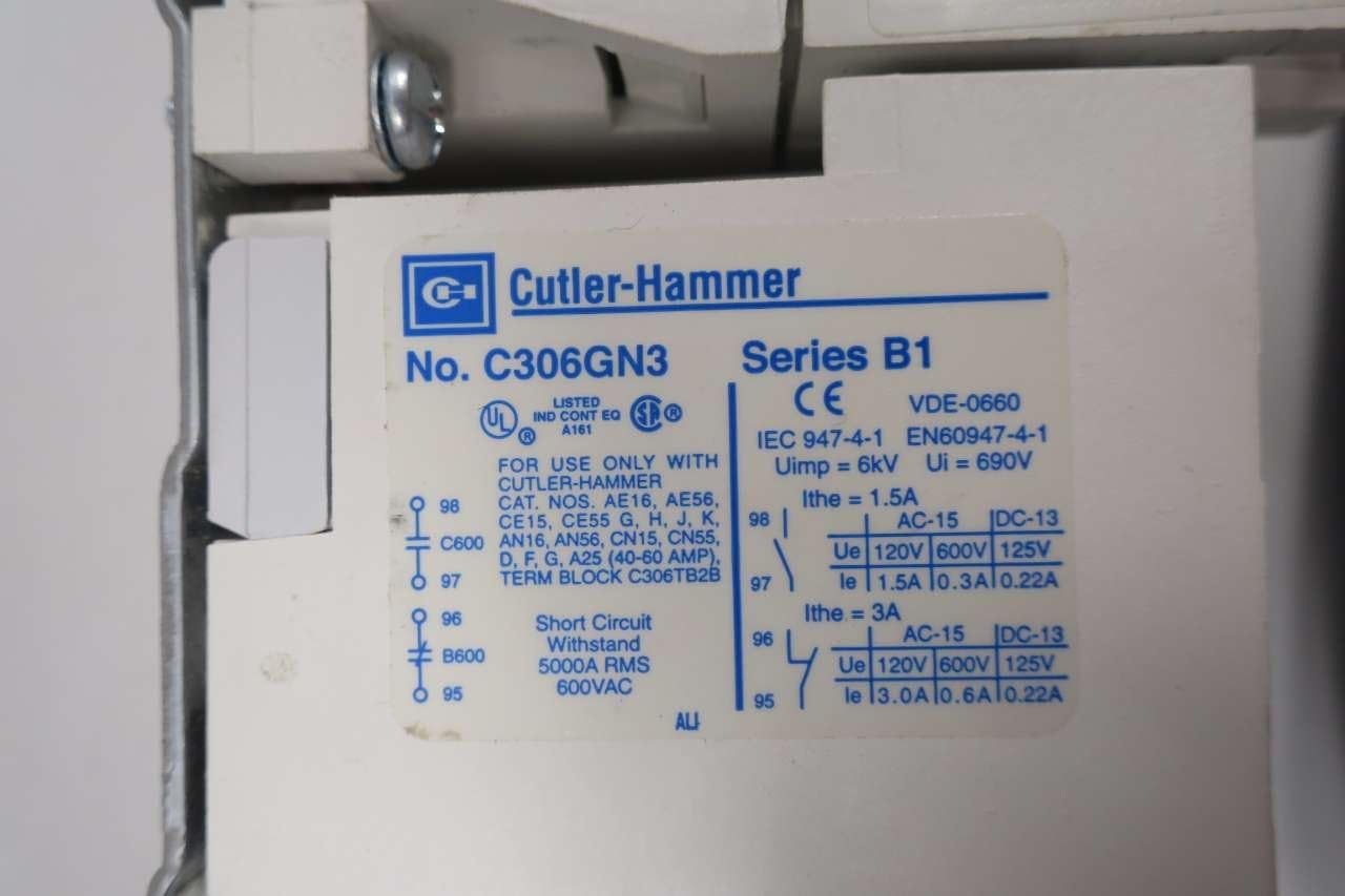 CUTLER HAMMER AN16DN0AB 120V-AC 10HP 27A AMP Size 1 Motor Starter D558858