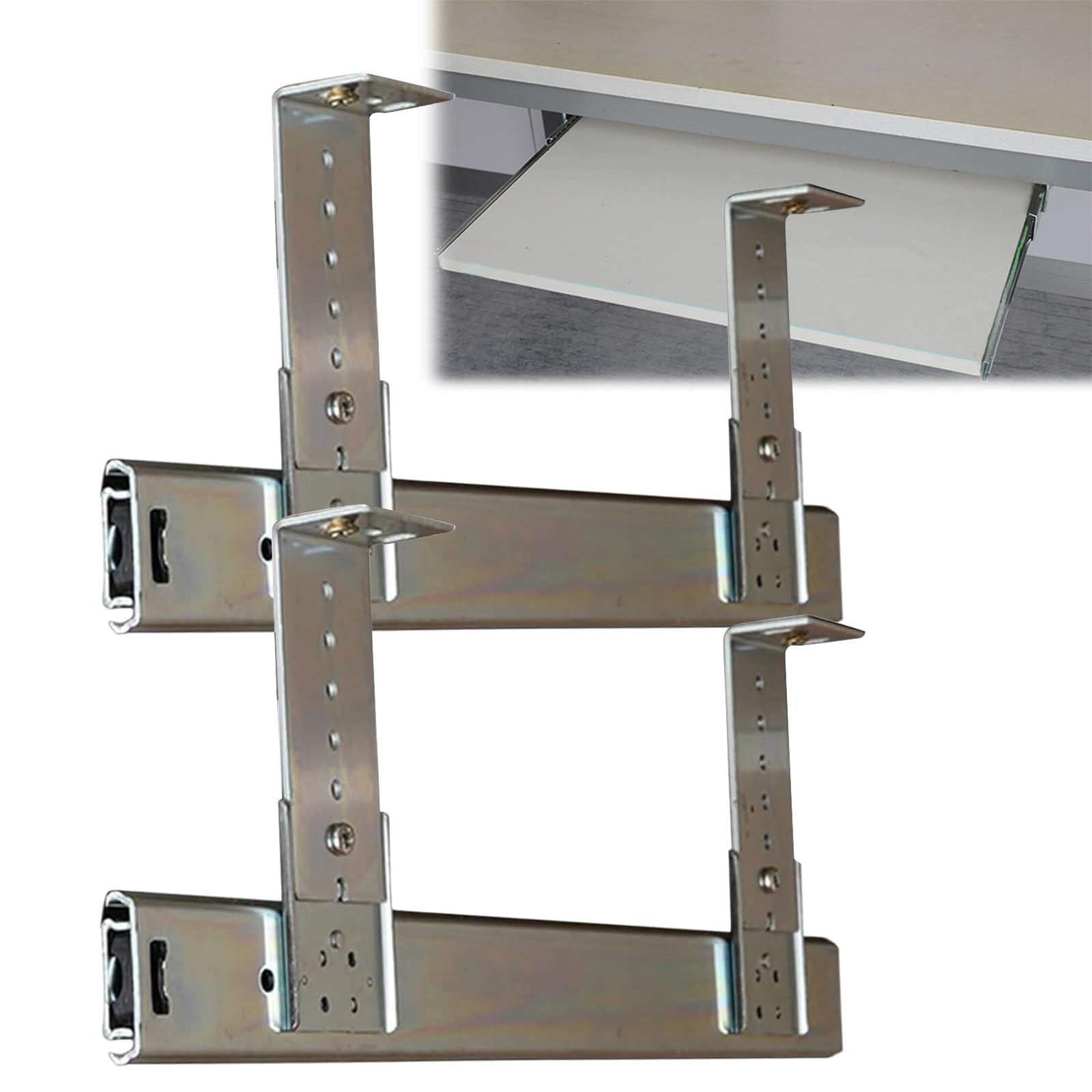 Amazon | デスク下 引き出し スライドレール 300 350 400mm キーボード