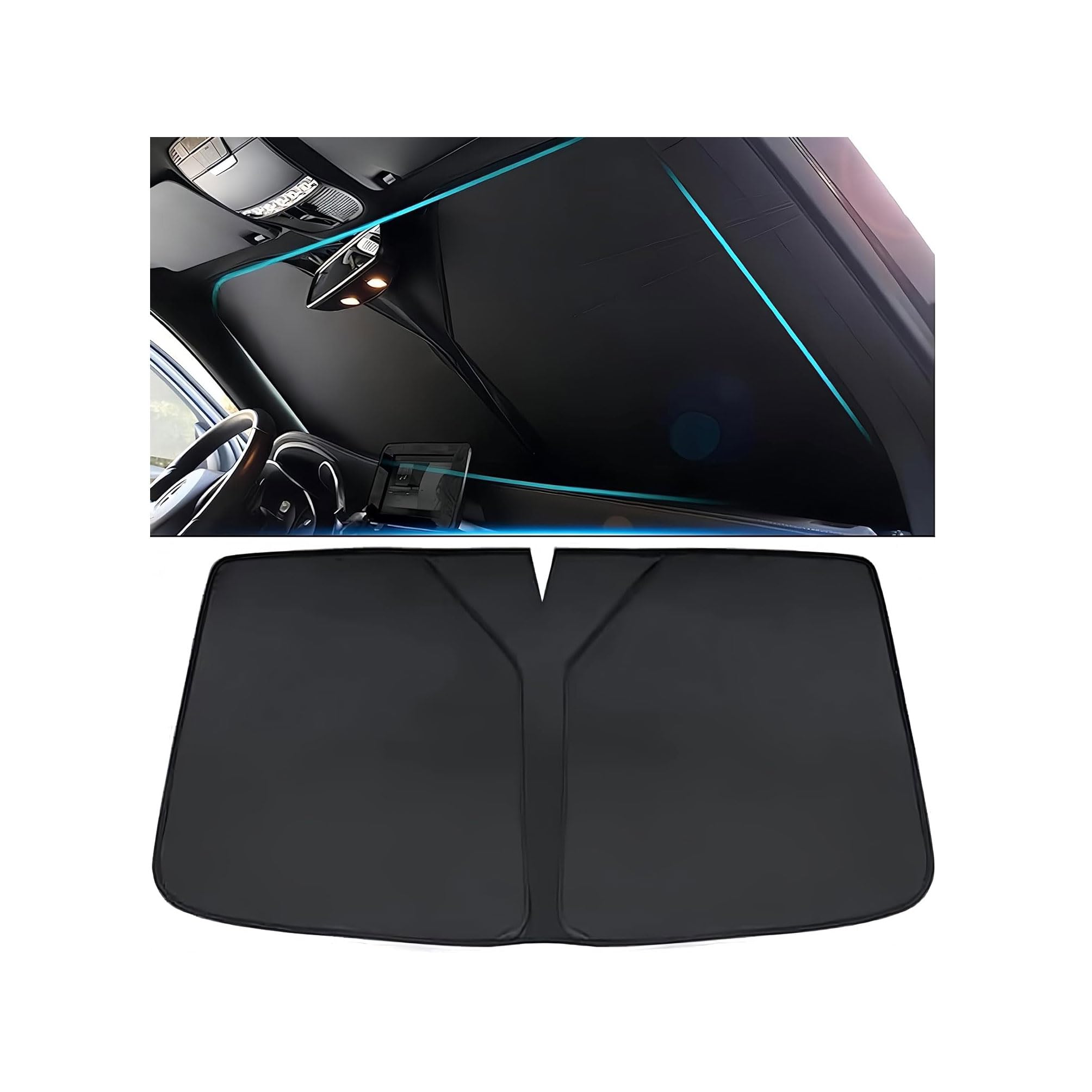 Parasole Per Parabrezza Auto 140x80cm - Per Hyundai I10, I20, I30, Protettore Raggi UV - Foto 11