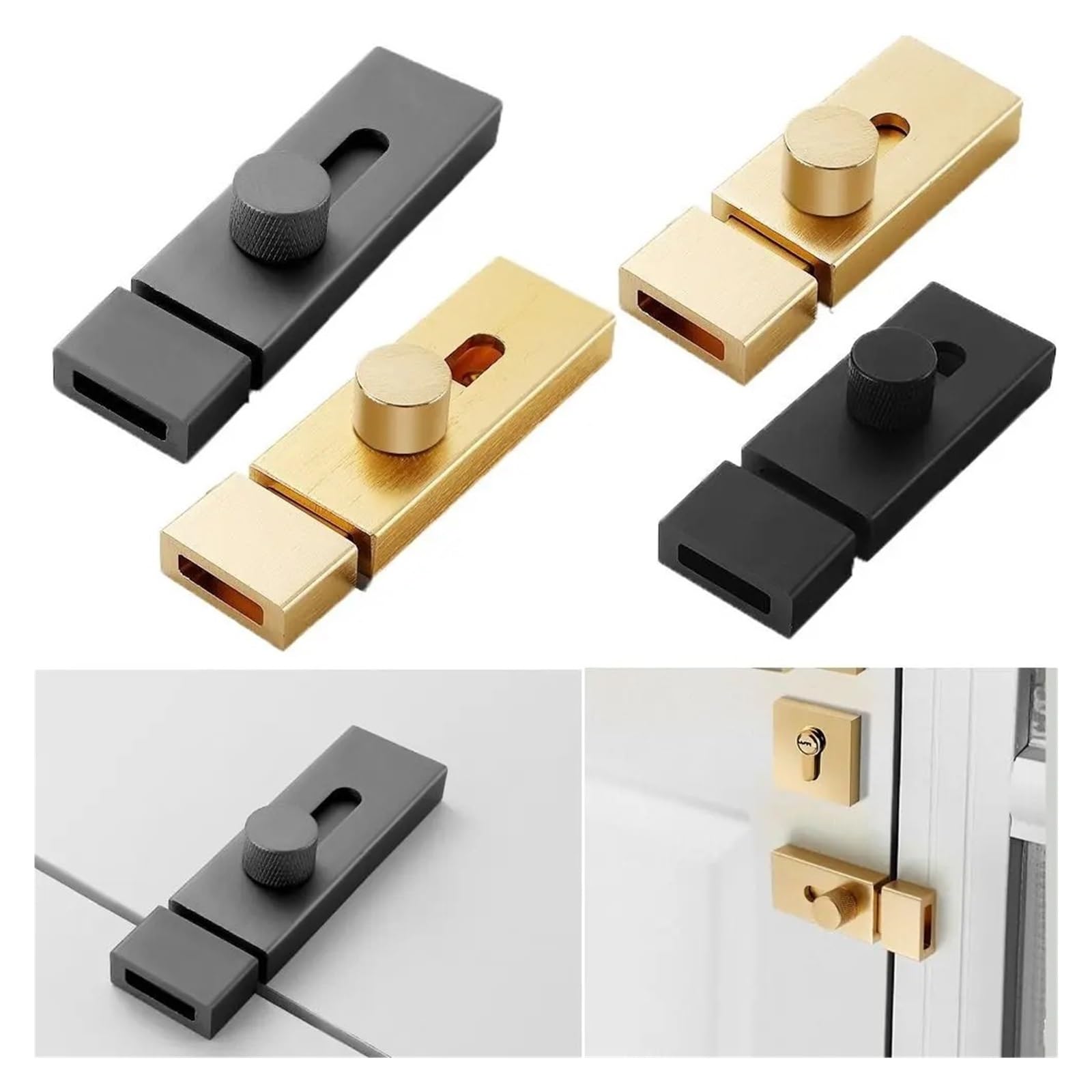 Klamra do drzwi ze stopu aluminium Hasp Zabezpieczenie przed kradzieżą Zatrzask okna Osprzęt zamka stodoły(B3,4inch)