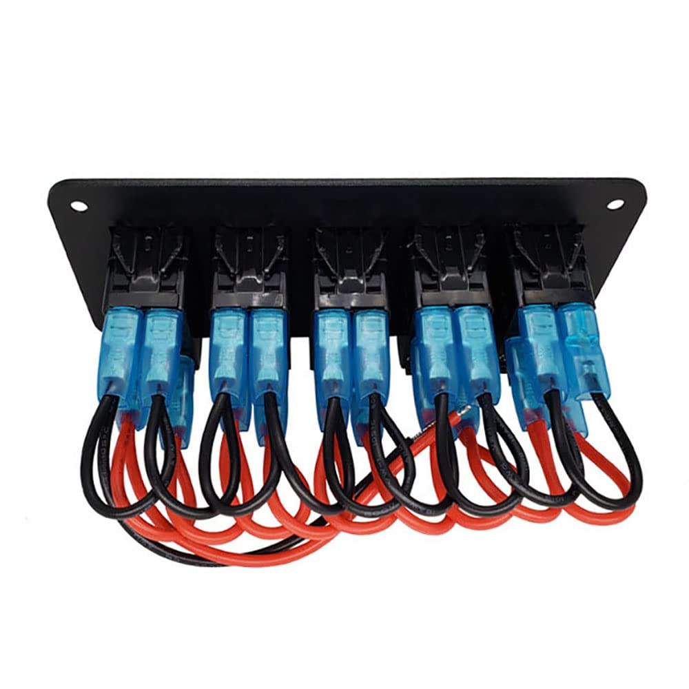 Riloer Panel de interruptor de combinación de 3/4/5/6/8 bandas, 12 V/24 V modificado con luz LED, universal para barco, coche, caravana, caravana