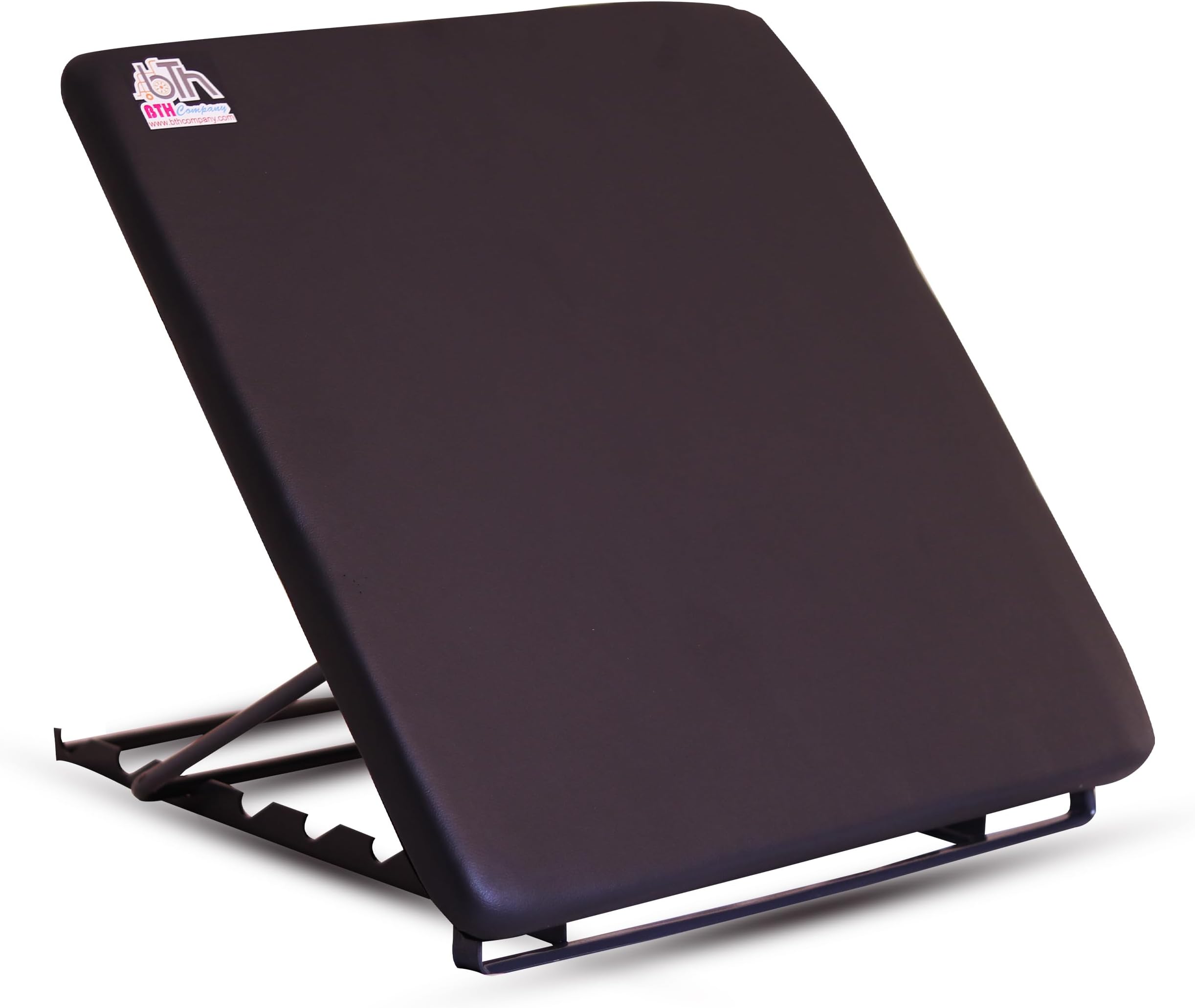 BTH Company Bed Backrest for Patients Relaxtion and Mobility aids, Enhance Your Comfort with 4 Levels Adjustment, Grey, for Relaxing,Neck & Spinal Injuries Recovery(Metal Slots)