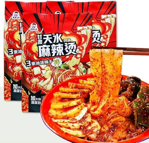 甘?天水麻辣? 麻辣湯 麻辣拌面 380g/袋 麻辣砂?土豆粉 酸辣湯麺 カタツムリ麺 火?料理 即食?面 即席ビーフン中華食材 土豆?粉 速食 夜宵 方便面 速食 ?北麻辣湯 麻辣拌面 酸辣湯麺 网?麻辣湯 地道?北味 特辣微辣味 即食?面 代餐夜宵酸ヶ