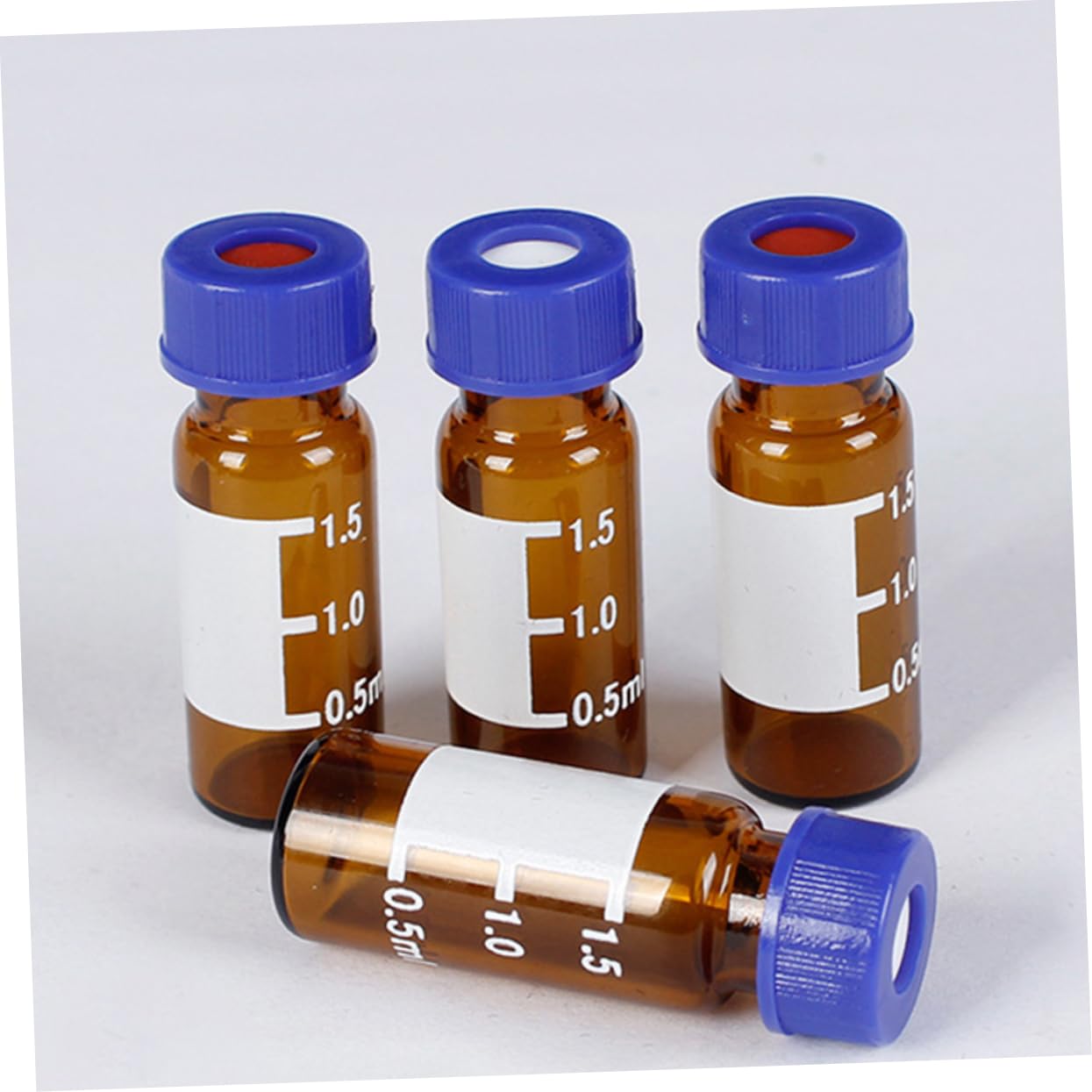 PRETYZOOM 10 Ensembles Fioles Verre Ambrées Pour Échantillons Bouteilles De Stockage Pour Chromatographie Avec Couvercle Pour Et Cosmétiques 100 Pièces X 10