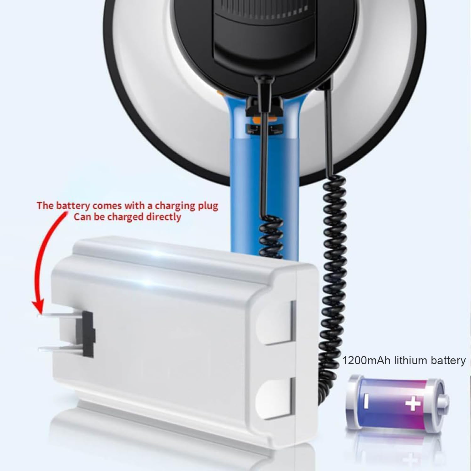 Altoparlante portatile megafono con potenza 80W, portata 2000m, batteria ricaricabile, registrazione 1000s, allarme con un clic per annunci ed eventi pubblici