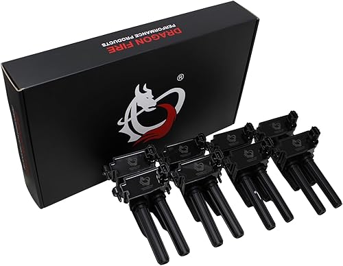 Dragon Fire Performance Paquete de 8 bobinas de encendido compatibles con HEMI Dodge Chrysler Jeep Ram Challenger Charger 300 1500 y más 4.7L 5.7L