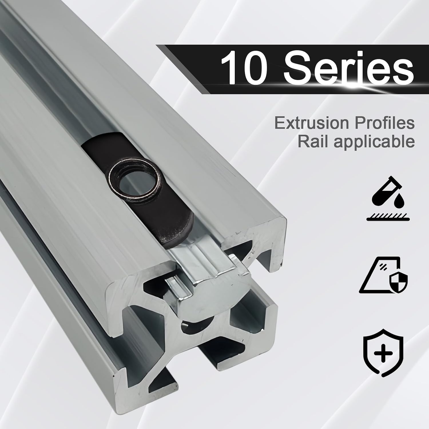 1/4"-20 Threaded Centered Slide in T Nuts, 50 Pack