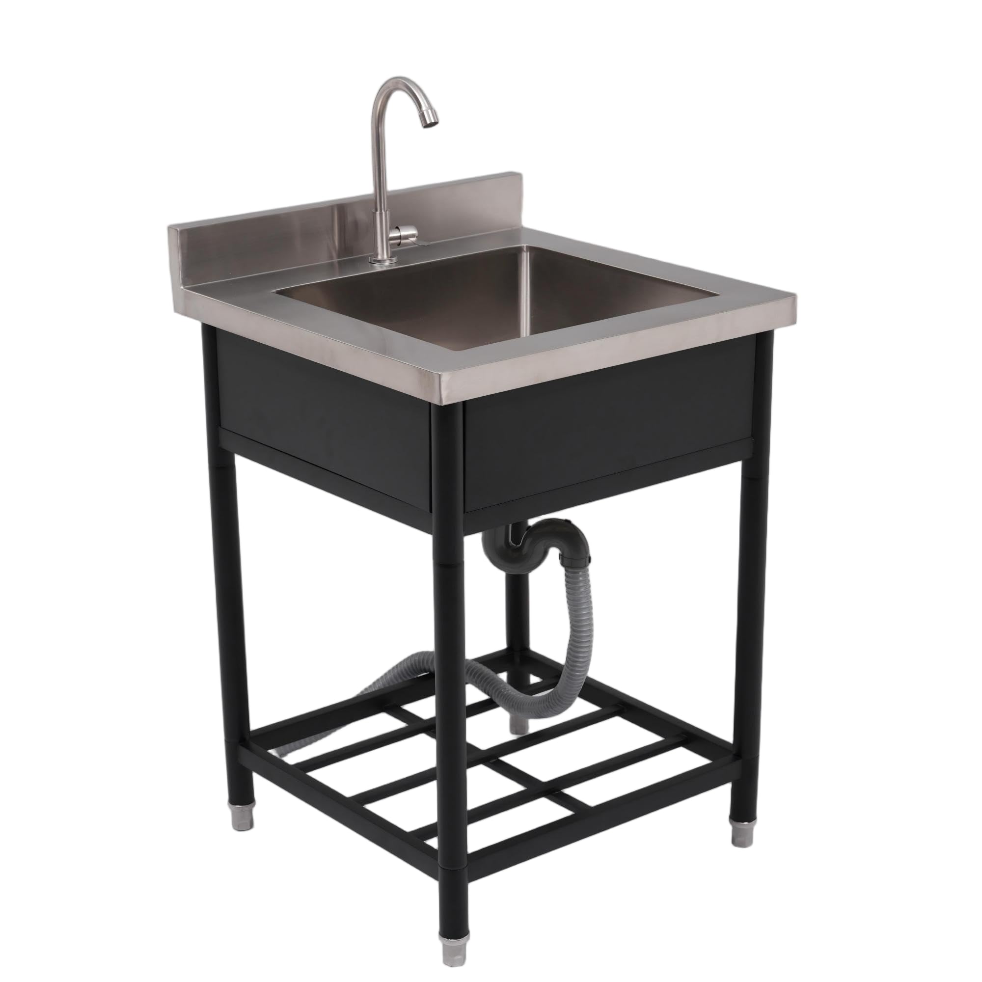 屋外 流し台 ステンレス シンク 蛇口付き 水栓付き ガーデンシンク キャンプ Amazon.co.jp: 屋外用ステンレス流し台 ガーデンシンク 水栓付き