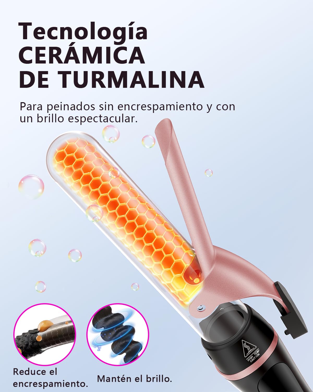 Rizador 5 en 1 con Cepillo Térmico y Barriles Intercambiables de Cerámica (0.35"-1.25"), Juego de Rizador con Plancha Alisadora, Calentamiento Instantáneo, Voltaje Dual, Regalos para Mujeres