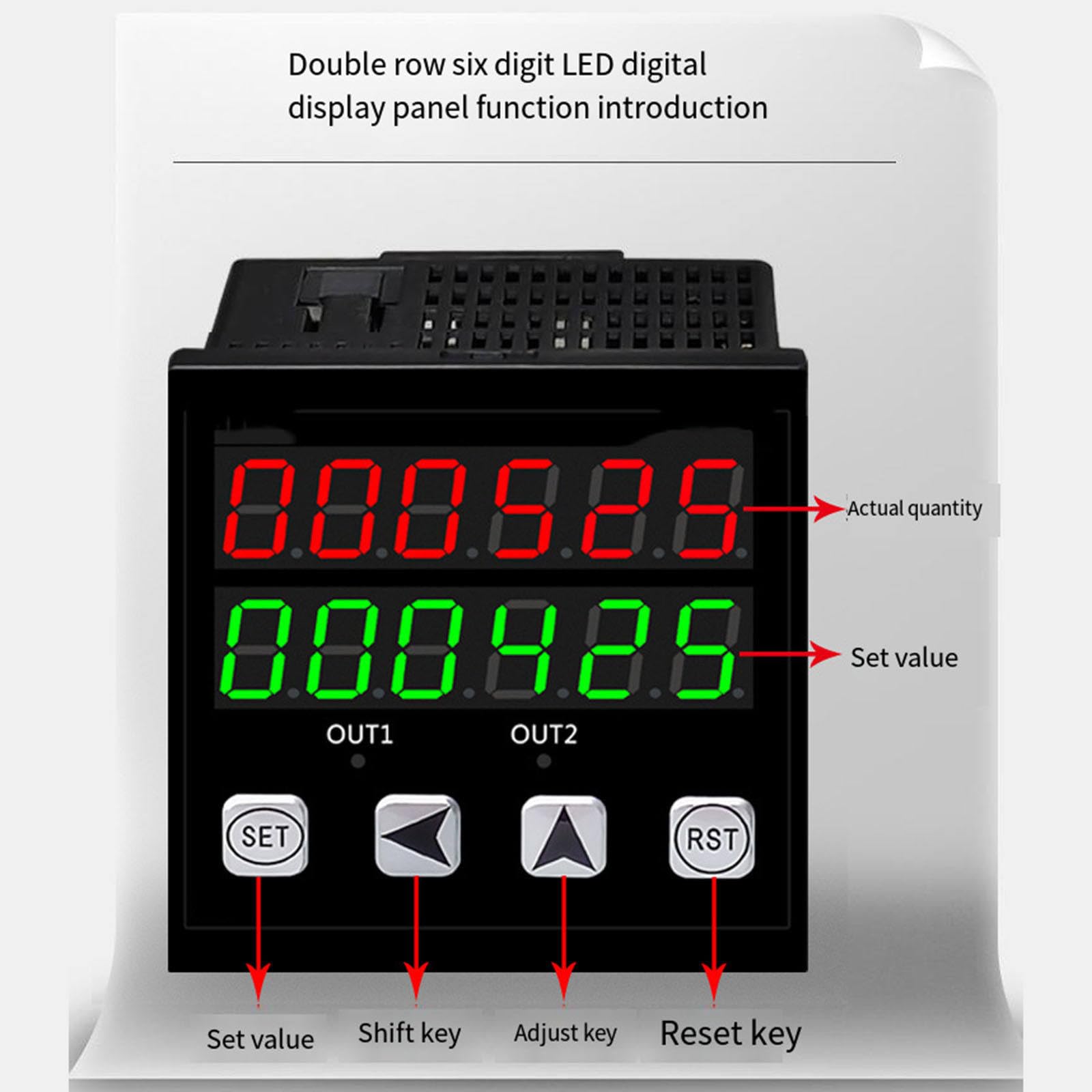 Contatore elettronico con display digitale intelligente 0-999999 Contatore con interruttore a pedale Attrezzatura industriale