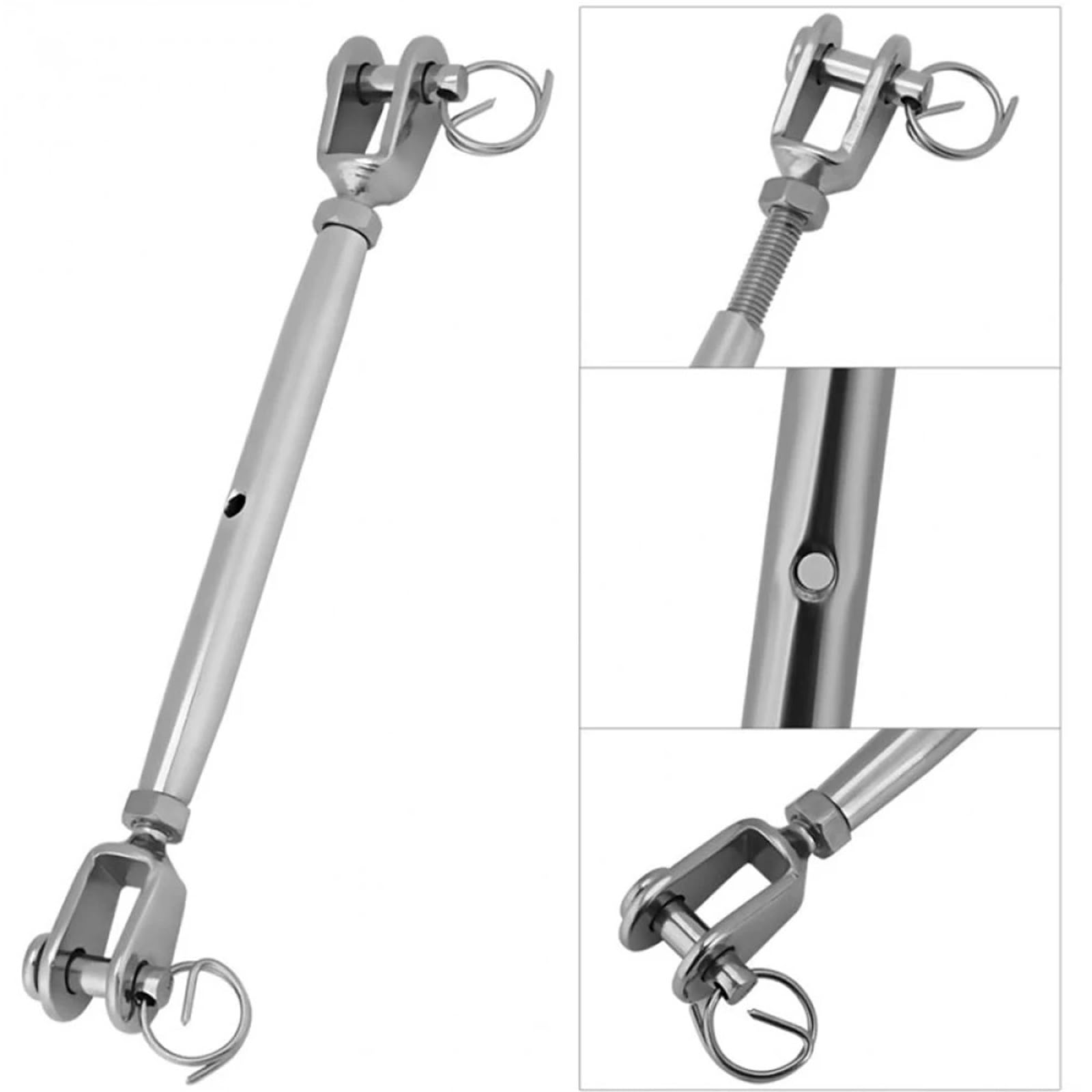 8 pz Tenditore In Acciaio Inox 304 M5/M6/M8/M10 for Cavo Marino Ringhiera Corpo Barca A Vela Rigging Hardware per Recinzioni e Supportos Piantes(M5)