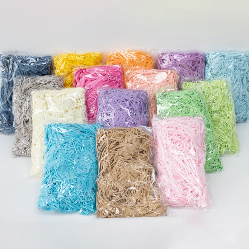 BPABDEITR Papier De Soie Déchiqueté, Cadeau, Coupe Froissée, Multicolore, Paquet De 2 À 8, 100g(Light Yellow,100g*8Pack)