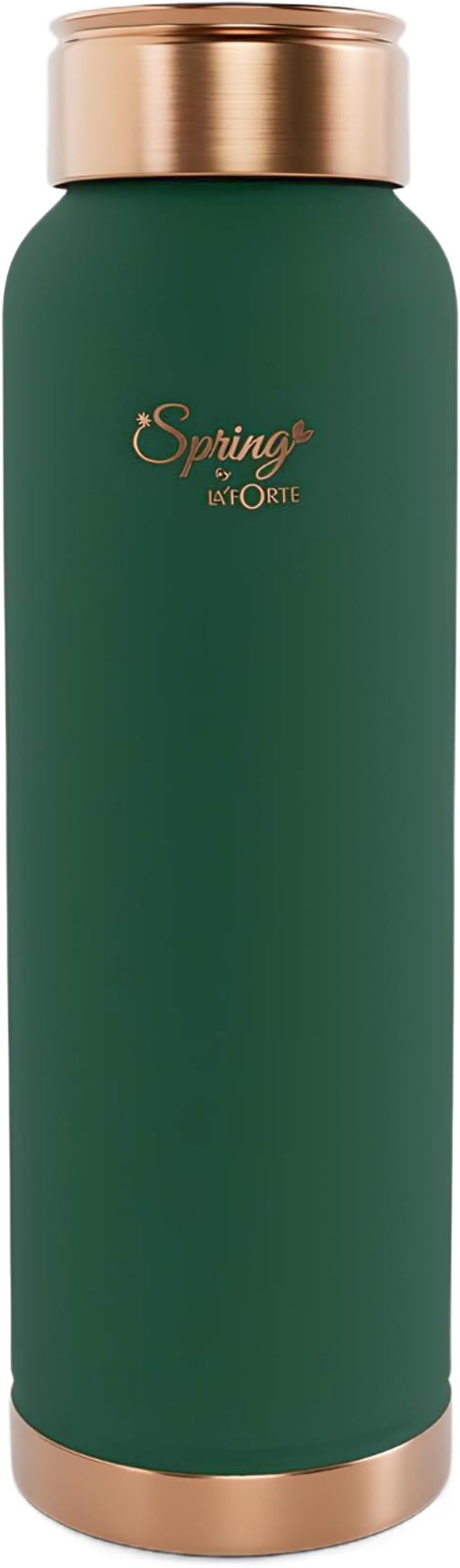Spring Pure Copper Water Bottle with Leak Proof Lid, Premium Silicone Coating (1000 Ml) Sea Green, Pack of 1 Bottle (Blue)